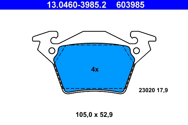 Brake Pad Set, disc brake 13.0460-3985.2