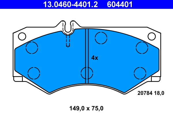 Brake Pad Set, disc brake 13.0460-4401.2