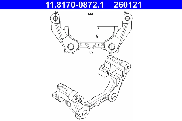 Bracket, brake caliper 11.8170-0872.1