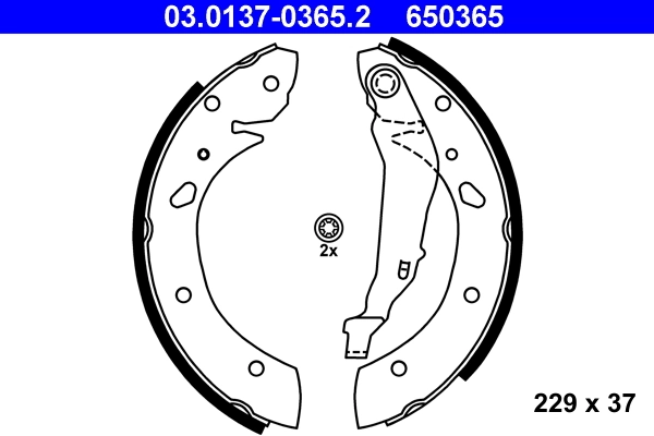 Brake Shoe Set 03.0137-0365.2