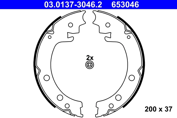 Brake Shoe Set, parking brake 03.0137-3046.2