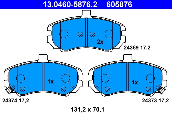 Brake Pad Set, disc brake 13.0460-5876.2