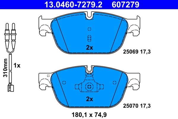 Brake Pad Set, disc brake 13.0460-7279.2