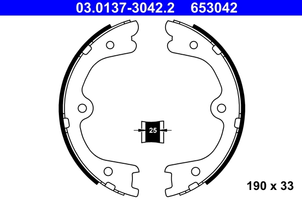 Brake Shoe Set, parking brake 03.0137-3042.2