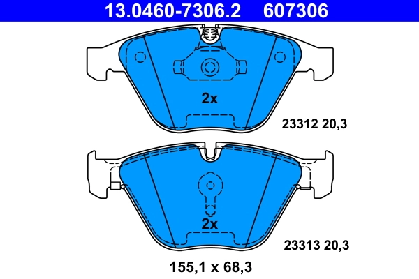 Brake Pad Set, disc brake 13.0460-7306.2