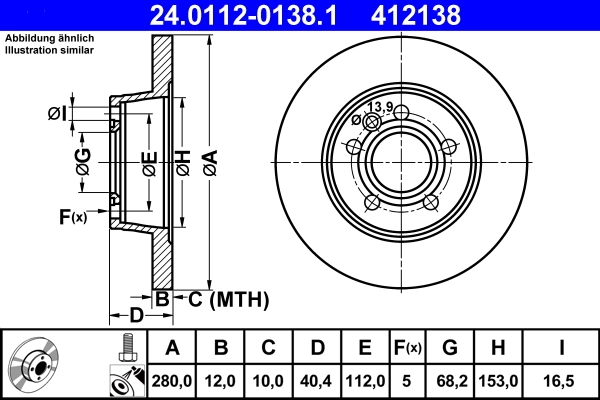 Brake Disc 24.0112-0138.1