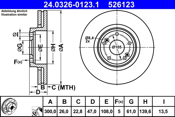 Brake Disc PowerDisc 24.0326-0123.1