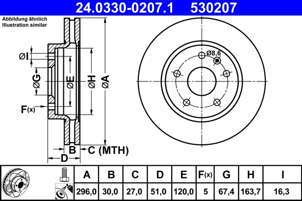 Brake Disc PowerDisc 24.0330-0207.1