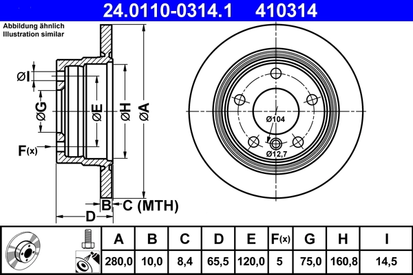 Brake Disc 24.0110-0314.1