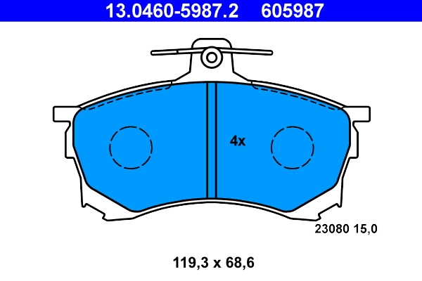 Brake Pad Set, disc brake 13.0460-5987.2