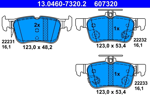 Brake Pad Set, disc brake 13.0460-7320.2