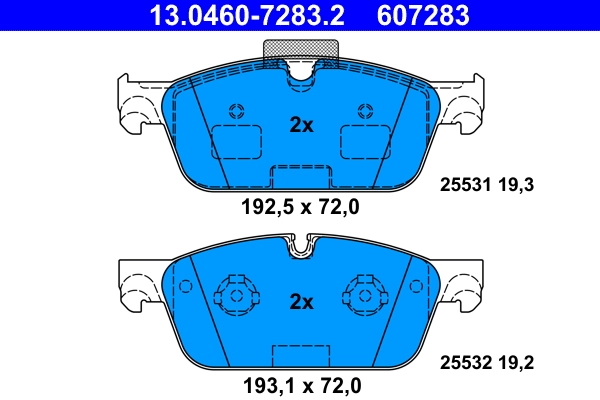 Brake Pad Set, disc brake 13.0460-7283.2