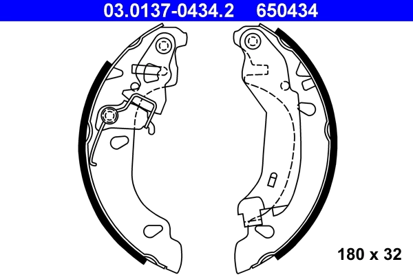 Brake Shoe Set 03.0137-0434.2