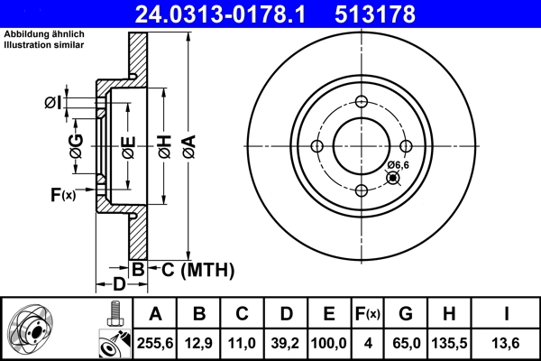 Brake Disc PowerDisc 24.0313-0178.1