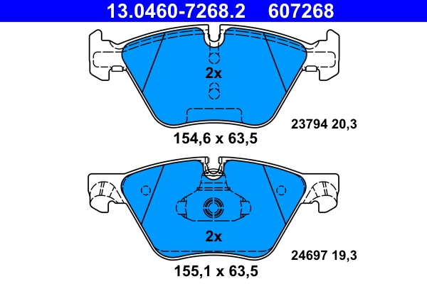Brake Pad Set, disc brake 13.0460-7268.2