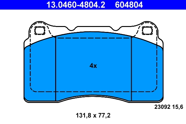 Brake Pad Set, disc brake 13.0460-4804.2