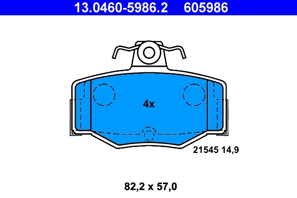 Brake Pad Set, disc brake 13.0460-5986.2