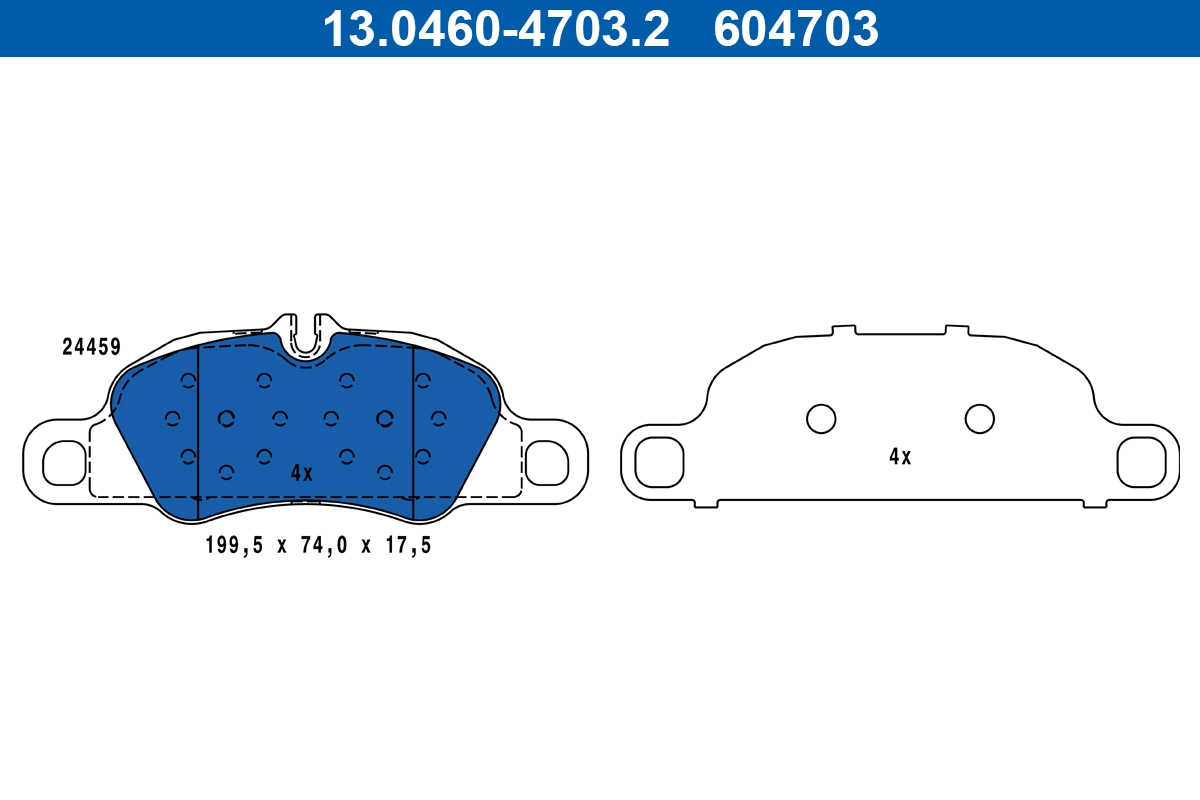 Brake Pad Set, disc brake 13.0460-4703.2