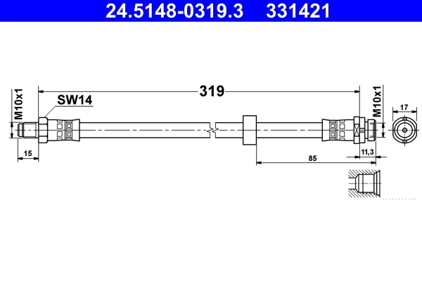 Brake Hose 24.5148-0319.3