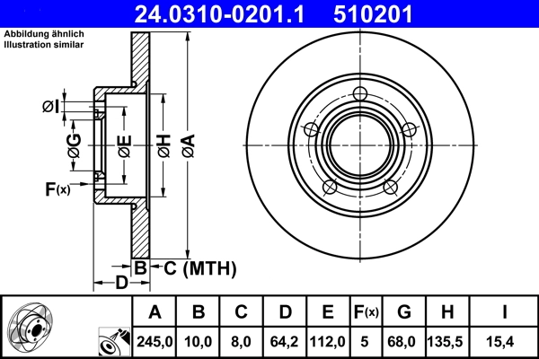 Brake Disc PowerDisc 24.0310-0201.1