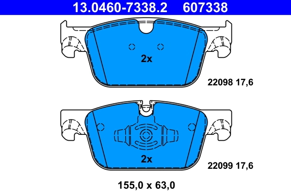 Brake Pad Set, disc brake 13.0460-7338.2