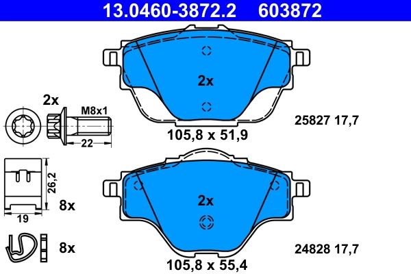 Brake Pad Set, disc brake 13.0460-3872.2