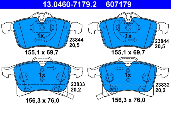 Brake Pad Set, disc brake 13.0460-7179.2