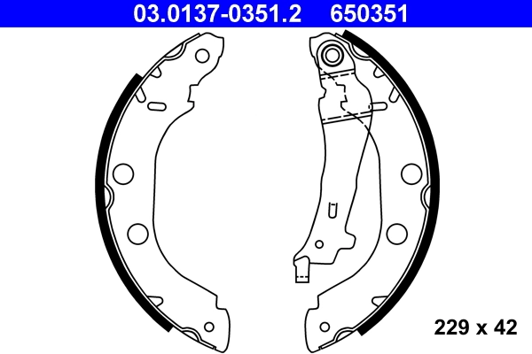 Brake Shoe Set 03.0137-0351.2