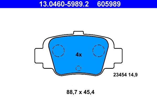 Brake Pad Set, disc brake 13.0460-5989.2