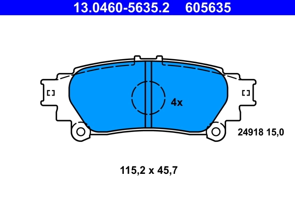 Brake Pad Set, disc brake 13.0460-5635.2
