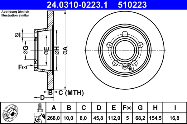 Brake Disc PowerDisc 24.0310-0223.1