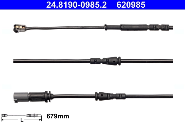 Warning Contact, brake pad wear 24.8190-0985.2