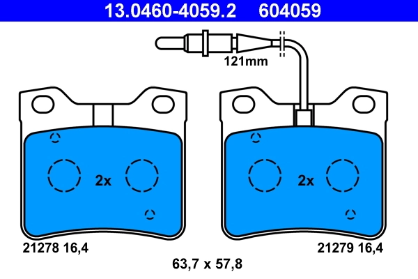 Brake Pad Set, disc brake 13.0460-4059.2