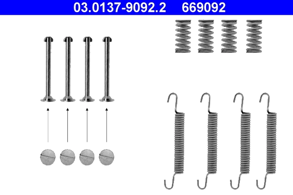 Accessory Kit, parking brake shoes 03.0137-9092.2