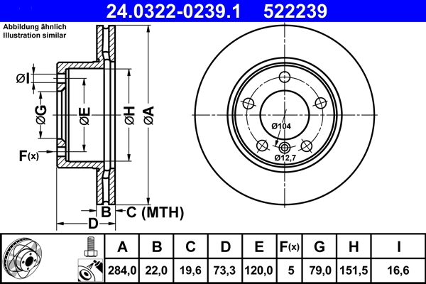Brake Disc PowerDisc 24.0322-0239.1