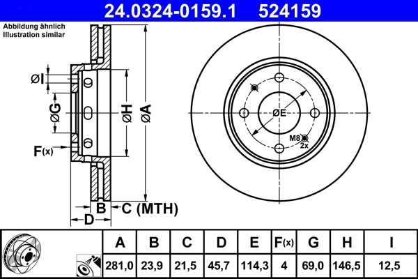 Brake Disc PowerDisc 24.0324-0159.1