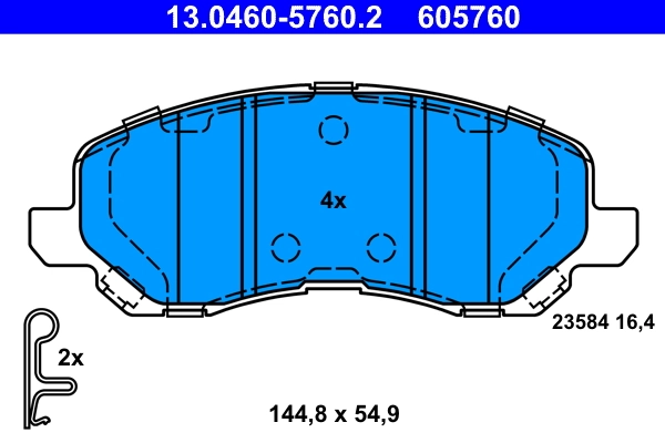 Brake Pad Set, disc brake 13.0460-5760.2