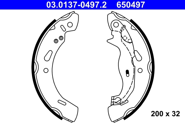Brake Shoe Set 03.0137-0497.2