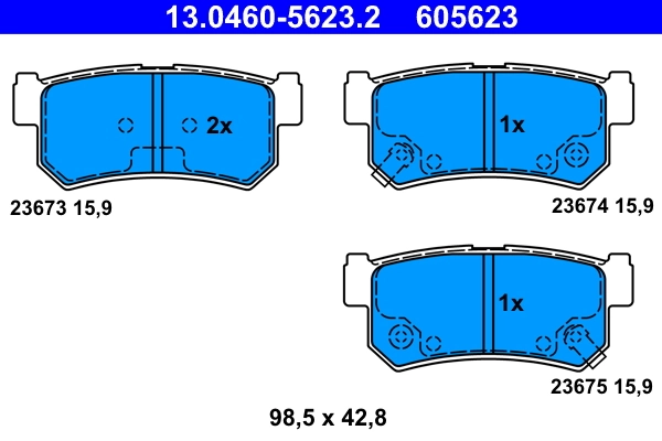Brake Pad Set, disc brake 13.0460-5623.2