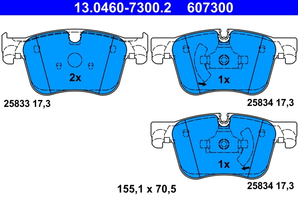 Brake Pad Set, disc brake 13.0460-7300.2