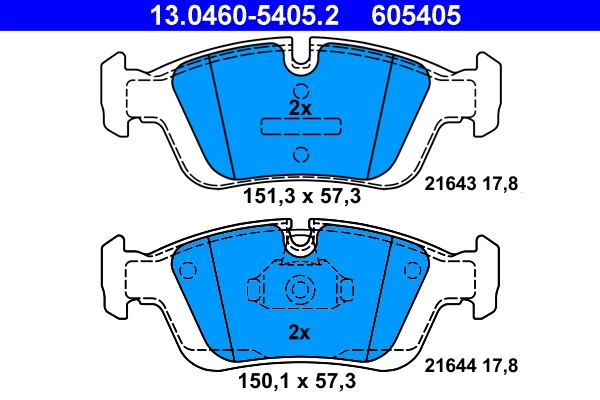 Brake Pad Set, disc brake 13.0460-5405.2