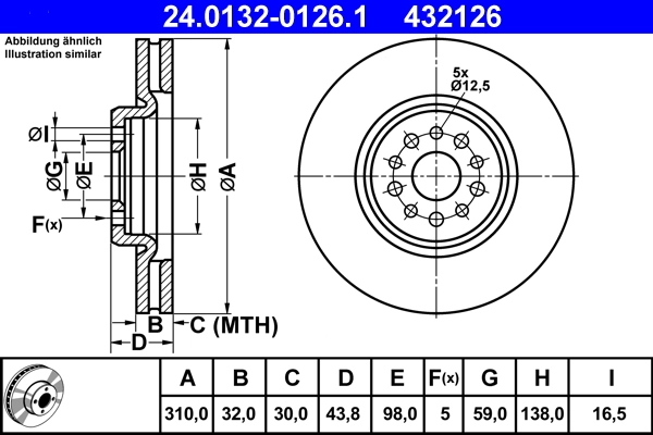 Brake Disc 24.0132-0126.1