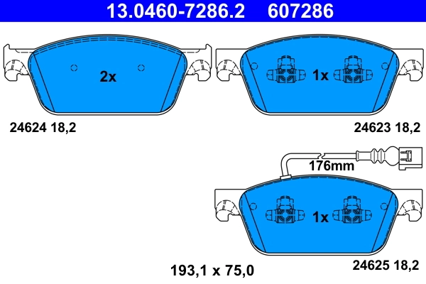 Brake Pad Set, disc brake 13.0460-7286.2