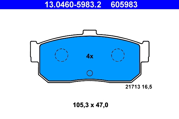 Brake Pad Set, disc brake 13.0460-5983.2