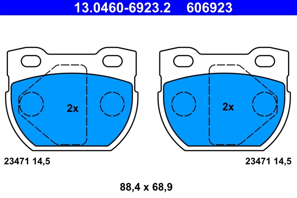 Brake Pad Set, disc brake 13.0460-6923.2