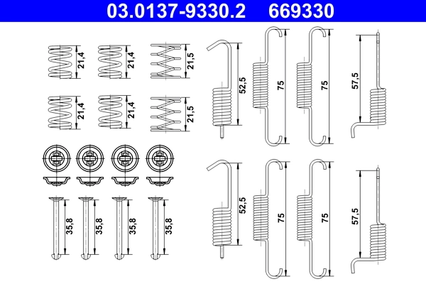 Accessory Kit, parking brake shoes 03.0137-9330.2