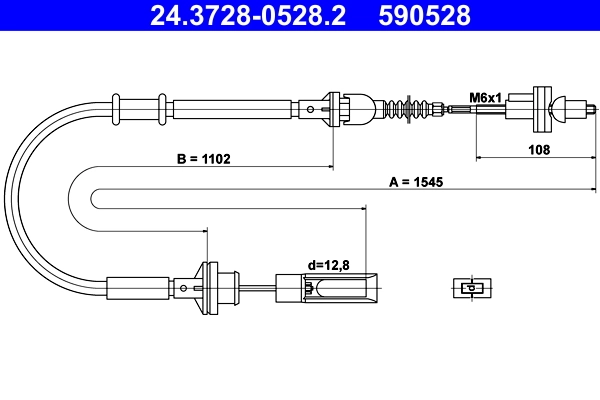 Cable Pull, clutch control 24.3728-0528.2