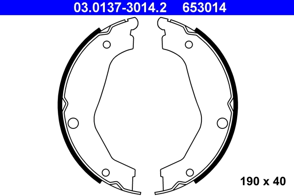 Brake Shoe Set, parking brake 03.0137-3014.2
