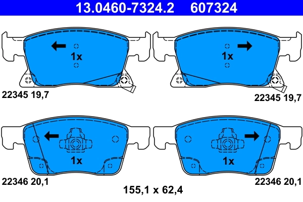 Brake Pad Set, disc brake 13.0460-7324.2