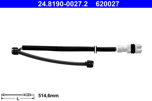 Warning Contact, brake pad wear 24.8190-0027.2